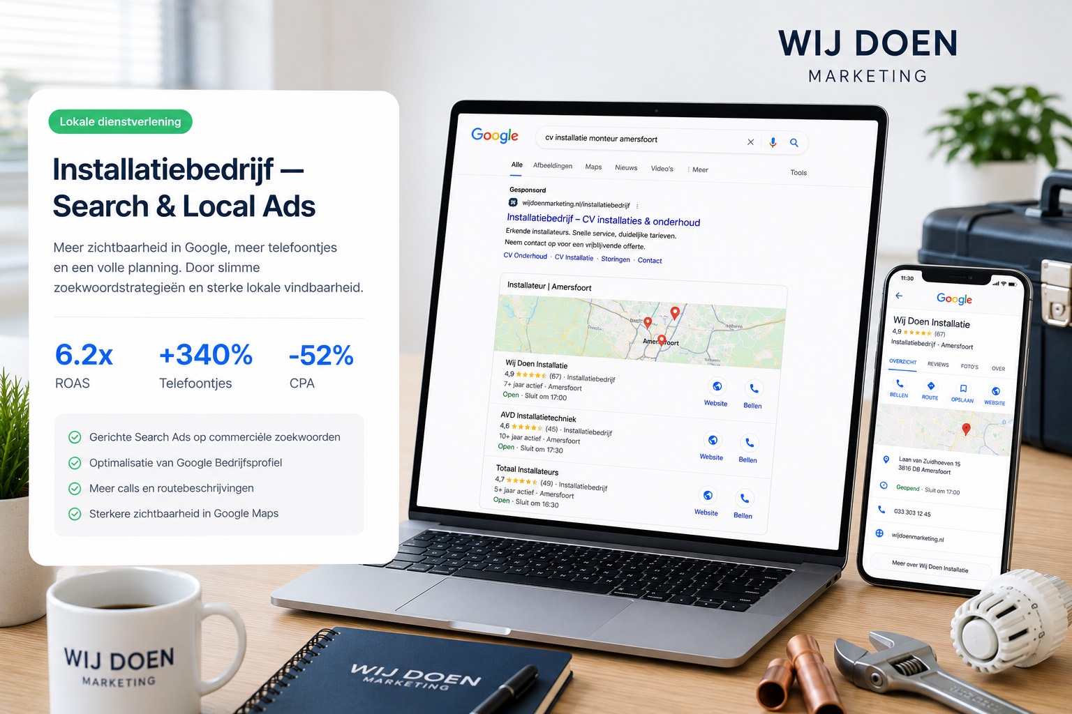 Installatiebedrijf, Search & Local Ads