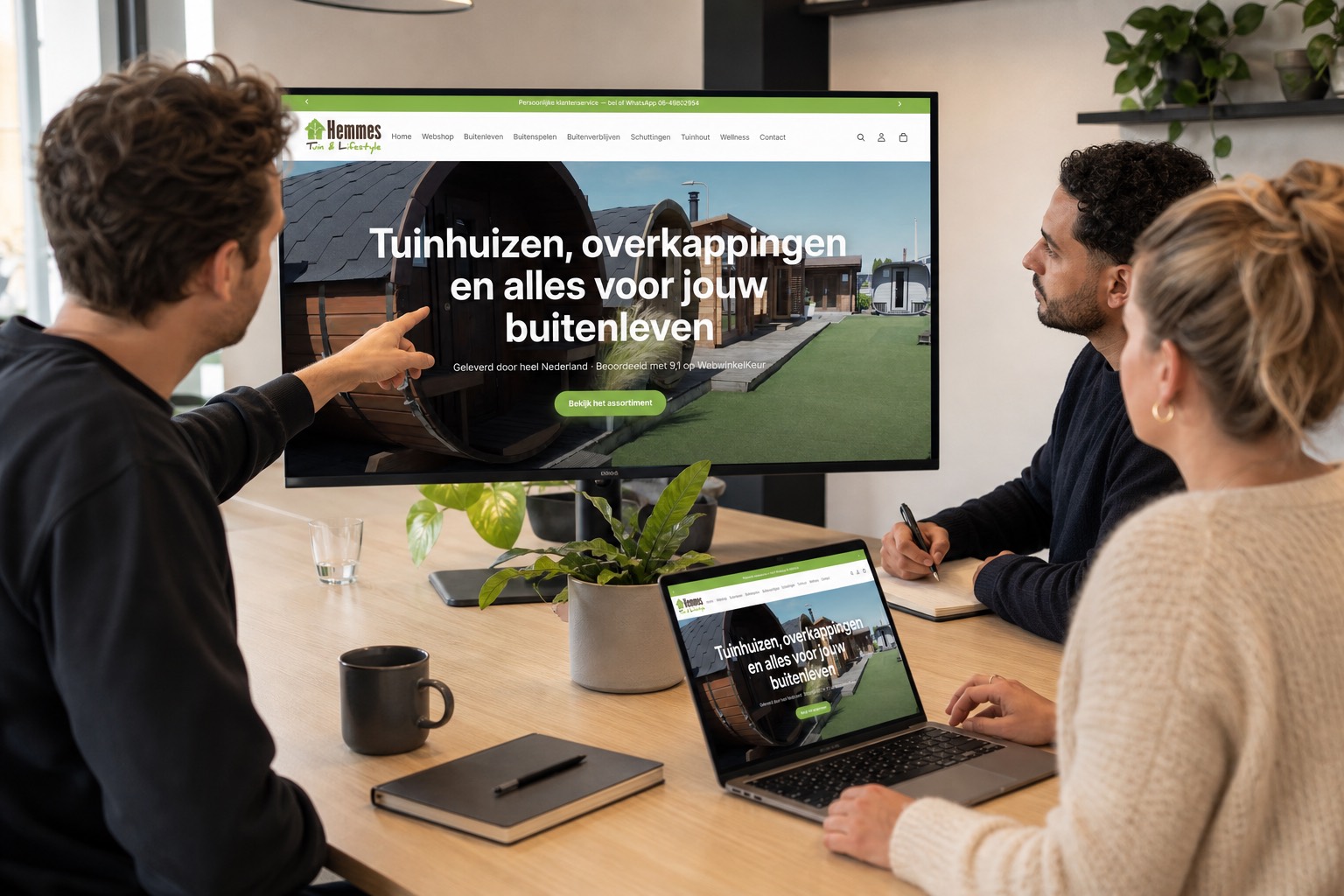 Voorbeeld van een door Wij Doen Marketing gebouwde website